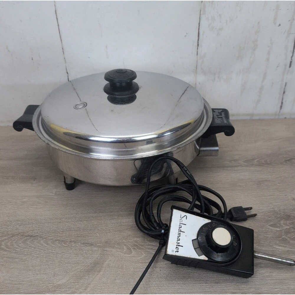 Vintage Saladmaster Cat No 17815 900 Watts Plug In Skillet Tested & Working USA